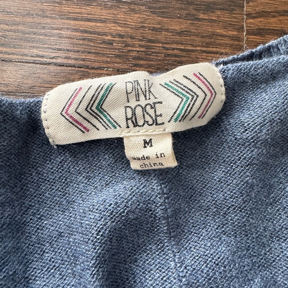 Pink Rose Blue Sweater